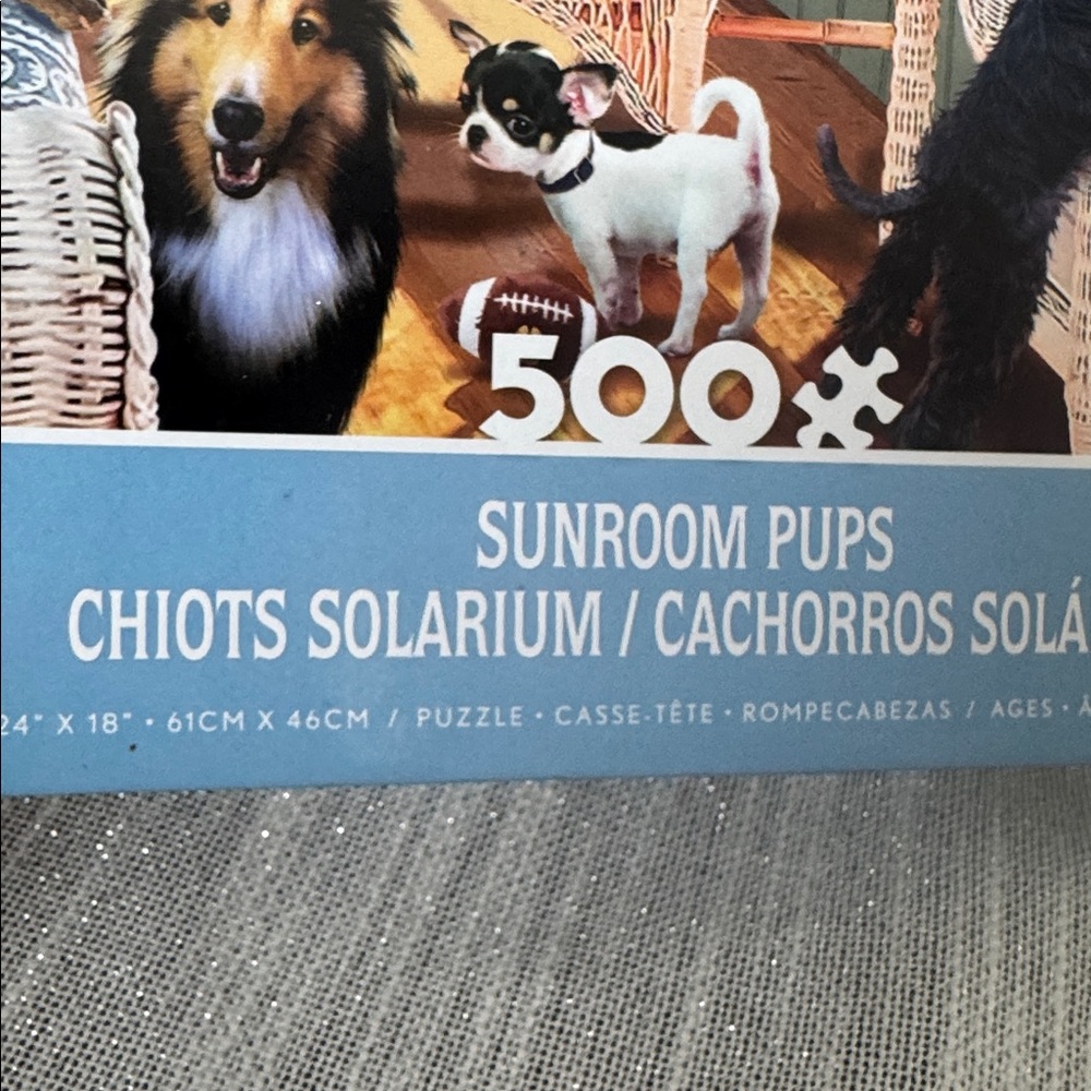 Puzzle Ceaco Jigsaw Puzzle Sunroom Pups by Greg Giordano 550 pc NEW sealed 24x18 - Picture 5 of 12